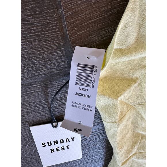 Sunday Best Aritzia Jackson Dress Pale Yellow Women's Size Small - Picture 3 of 5
